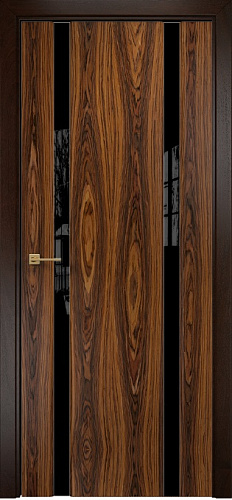 Дверь Оникс Престиж 2 палисандр, триплекс черный