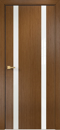 Дверь Оникс Верона 2 орех, триплекс белый