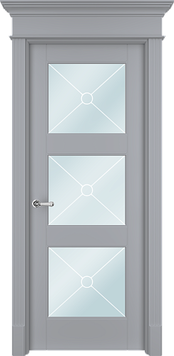 Дверь Тан33ХОс эмаль RAL 7047, сатинат