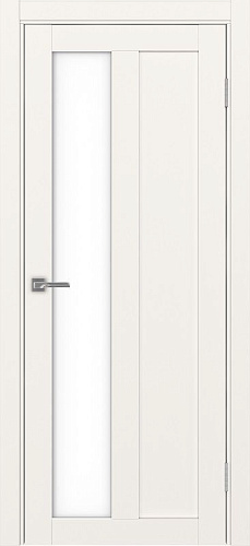 Дверь Эко 521.21 бежевый, lacobel белый