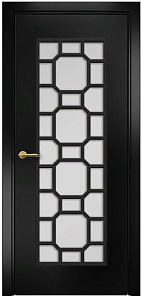 Недавно просмотренные - Дверь Оникс Турин фрезерованная эмаль черная, сатинато с решеткой №3