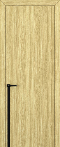 Дверь Z K21 toppan дуб натуральный, молдинг черный, глухая
