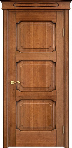 Дверь ПМЦ массив ольхи ОЛ7.3 орех 10% с патиной, глухая