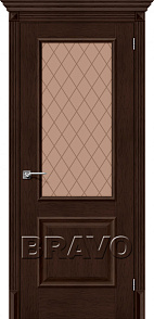 Недавно просмотренные - Дверь Браво Классико-13 (new) экошпон античный дуб, сатинато бронзовое художественное "Bronze Сrystal"