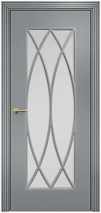 Недавно просмотренные - Дверь Оникс Турин фрезерованная эмаль RAL 7040, сатинато с решеткой №6