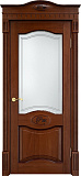 Дверь ПМЦ массив дуба Д3 коньяк с патиной, стекло 3-2
