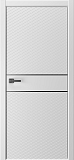 Дверь Версаль эмаль белая, молдинг черный, глухая