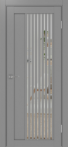 Дверь Эко 544.12 серый, зеркало с 2-х сторон