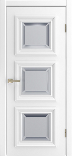 Дверь Диана-3 эмаль белая, сатинат белый