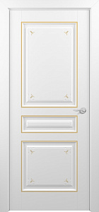 Недавно просмотренные - Дверь Z Ampir Т3 decor эмаль White patina Gold, глухая