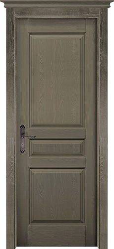 Дверь ДР браш массив сосны Пандора олива, глухая