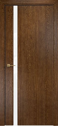 Дверь Оникс Престиж 1 каштан, триплекс белый
