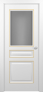 Недавно просмотренные - Дверь Z Ampir Т2 эмаль White patina Gold, сатинат