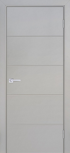 Дверь Текона эмаль Smalta-Line 03U агат RAL 7044, глухая