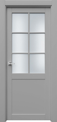 Дверь Парн2Р6с эмаль серая, сатинат