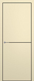 Дверь Z K10 полипропилен крем, ALU кромка черная, молдинг черный, глухая