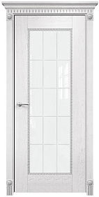 Недавно просмотренные - Дверь Оникс Александрия эмаль белая патина серебро, триплекс гравировка Решетка