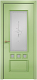 Дверь Оникс Амстердам эмаль фисташковая, узор эллипс