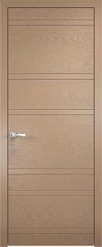 Дверь ПМЦ Design массив дуба Line капучино Ral 1019, глухая