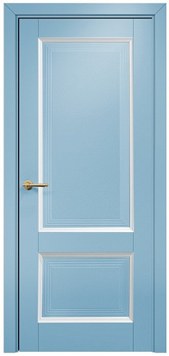 Дверь Оникс Тоскана 3 эмаль голубая/белая, глухая