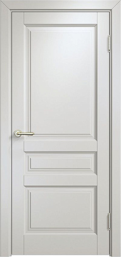 Дверь ПМЦ массив ольхи микс ОЛ85 белый грунт, глухая
