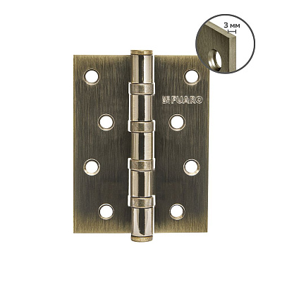 Петля универсальная Fuaro 4BB 100x75x3 бронза
