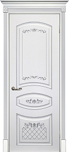 Недавно просмотренные - Дверь Текона эмаль Smalta 05 белый RAL 9003 патина серебро, глухая