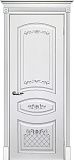 Дверь Текона эмаль Smalta 05 белый RAL 9003 патина серебро, глухая