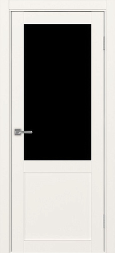 Дверь Эко 502.21 бежевый, lacobel черный