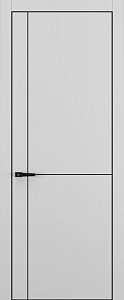 Недавно просмотренные - Дверь Z K17 полипропилен серый, ALU кромка черная, молдинг черный, глухая