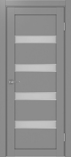 Дверь Эко 505.12 АПС серый молдинг SC, сатинат