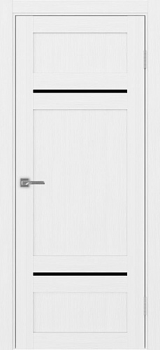 Дверь Эко 532.12121 белый лед, lacobel черный