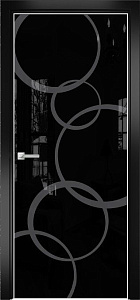 Недавно просмотренные - Дверь Оникс Арт, лакобель черный RAL 9005, пескоструй №4