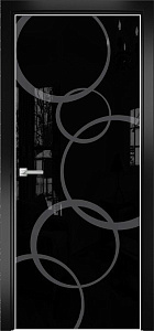 Недавно просмотренные - Дверь Оникс Арт, лакобель черный RAL 9005, пескоструй №4