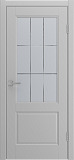 Дверь Tessoro эмаль светло-серая, сатинат белый