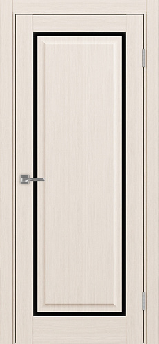 Дверь Эко 601С.21 ОФ4 ясень перламутровый, lacobel черный