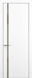 Дверь Z K1 полипропилен белый, ALU кромка хром, matelac silver bronze, глухая