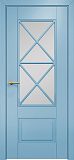 Дверь Оникс Марсель фрезерованная эмаль голубая, сатинат с внутренней решеткой 5