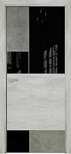 Схожие товары - Дверь Оникс New York бетон светлый/лофт, глухая с вставкой лакобель RAL 9005