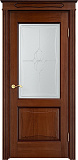 Дверь ПМЦ массив дуба Д6 коньяк с патиной, стекло 6-5