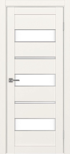 Дверь Эко 526.122 АПП бежевый молдинг SC, lacobel белый