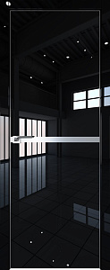 Недавно просмотренные - Дверь ProfilDoors 11LK черный люкс, глухая, матовая алюминиевая кромка с 4-х сторон, AL молдинг