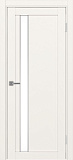 Дверь Эко 528.121 АПП бежевый молдинг SC, lacobel белый