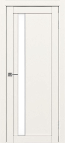 Дверь Эко 528.121 АПП бежевый молдинг SC, lacobel белый