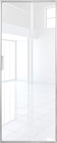 Перегородка Alum №0 хром, триплекс белый