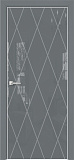 Дверь Оникс Арт, лакобель серый RAL 7040, пескоструй №11