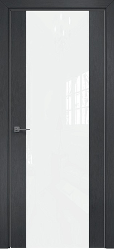 Дверь Оникс Парма 1 дуб графит, глухая лакобель RAL 0333