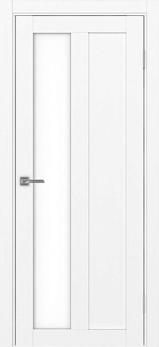 Дверь Эко 521.21 белый снежный, lacobel белый