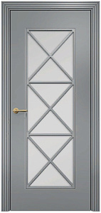 Недавно просмотренные - Дверь Оникс Турин фрезерованная эмаль RAL 7040, сатинато с решеткой №5