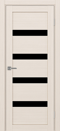 Дверь Эко 505.12 ясень перламутровый, lacobel черный